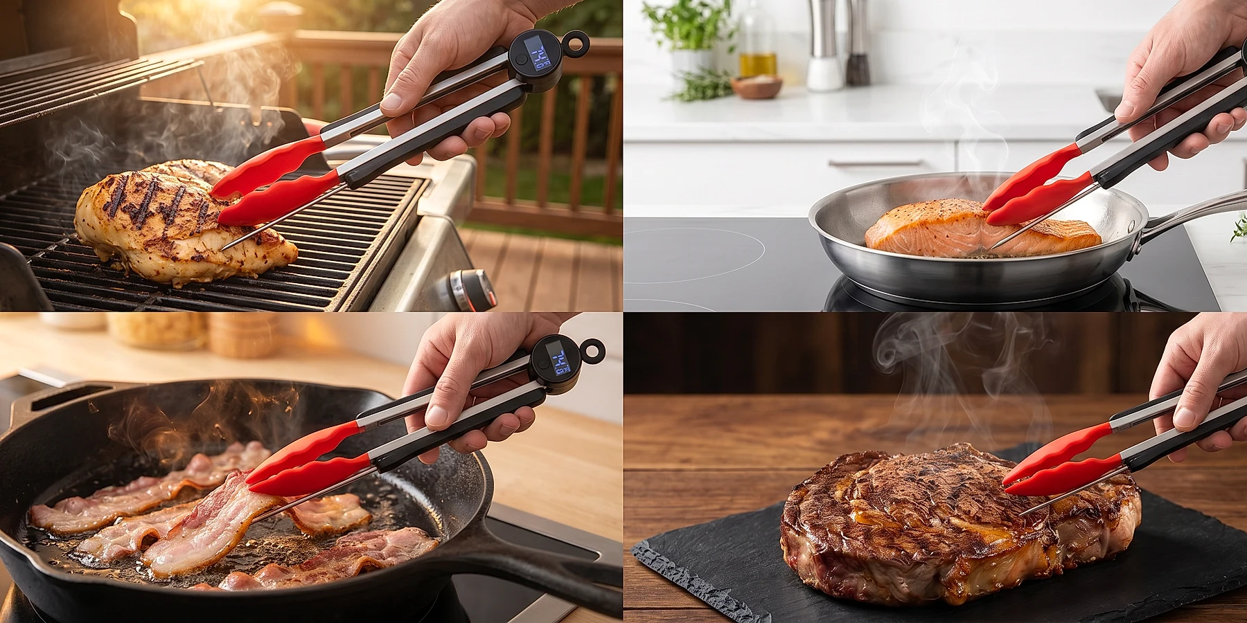 ThermoTongs across cooking scenes